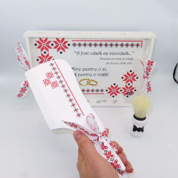 Set gătit mire, Tradițional - Soț pentru o viață, tăviță nepersonalizată 3 piese – ILIF507012 - imagine 6