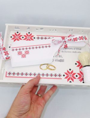 Set gătit mire, Tradițional – Soț pentru o viață, tăviță nepersonalizată 3 piese – ILIF507012