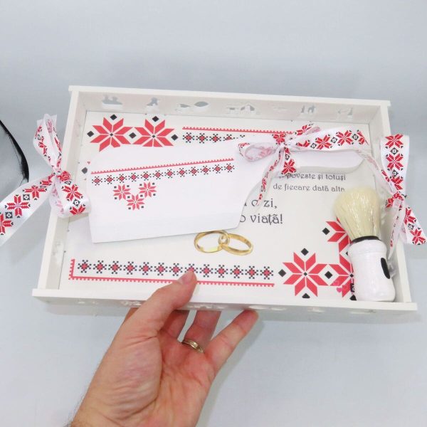 Set gătit mire, Tradițional - Soț pentru o viață, tăviță nepersonalizată 3 piese – ILIF507012 - imagine 2