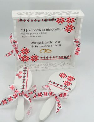 Set gătit mireasa, Tradițional – Soție pentru o viață, tăviță dantelată nepersonalizată, 3 piese – ILIF507013