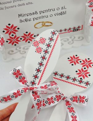 Set gătit mireasa, Tradițional – Soție pentru o viață, tăviță dantelată nepersonalizată, 3 piese – ILIF507013