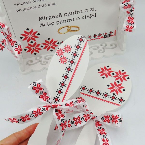 Set gătit mireasa, Tradițional - Soție pentru o viață, tăviță dantelată nepersonalizată, 3 piese - ILIF507013 - imagine 3