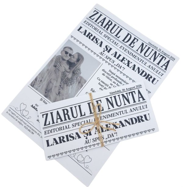 Invitatie nunta ”Ziarul de nunta” - MIBC507001