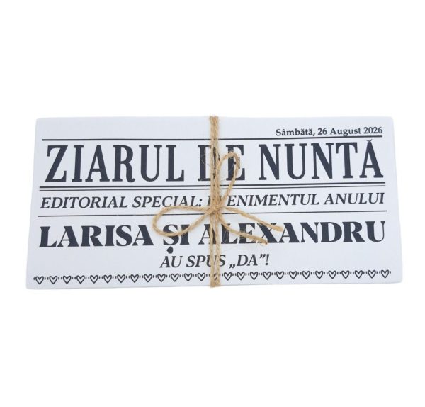 Invitatie nunta ”Ziarul de nunta” - MIBC507001 - imagine 2