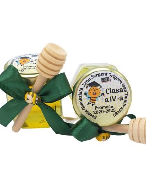 Mărturii dulci cu miere pentru scoala, model Aventură, clasa albinutelor, borcan 50 gr – DSBC507008
