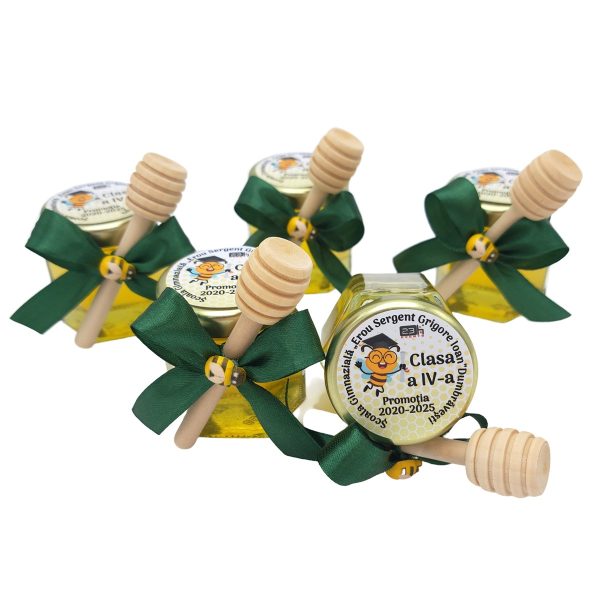 Mărturii dulci cu miere pentru scoala, model Aventură, clasa albinutelor, borcan 50 gr - DSBC507008 - imagine 2