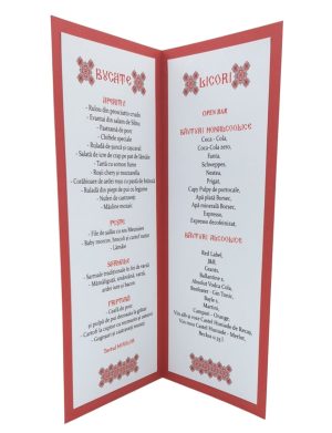 Meniu nunta, tematica traditional rosu – MIBC507025