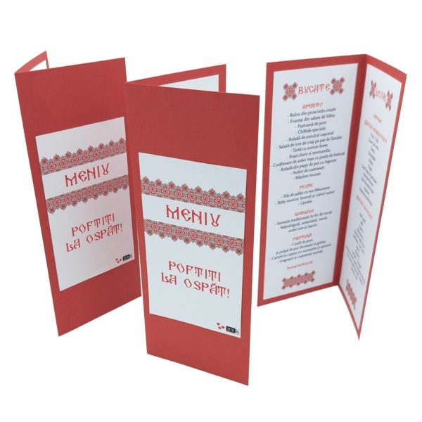 Meniu nunta, tematica traditional rosu - MIBC507025