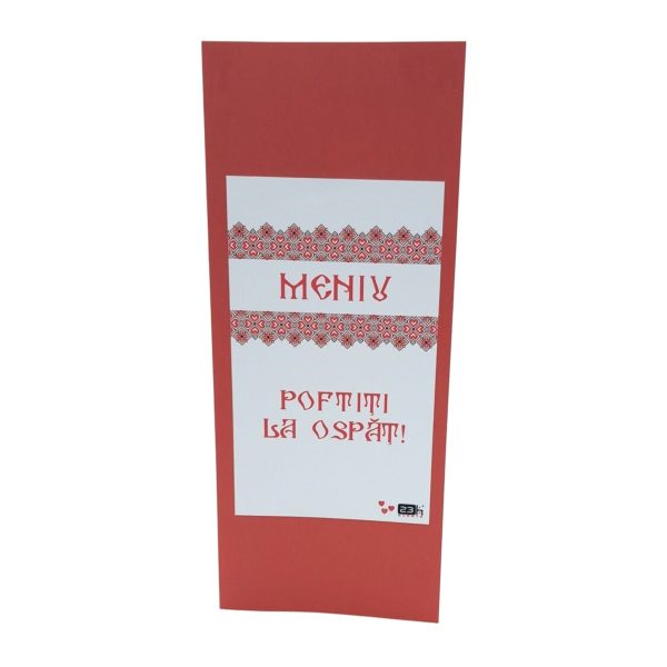 Meniu nunta, tematica traditional rosu - MIBC507025 - imagine 2