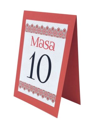 Numar masa, tematica traditional rosu - MIBC507026