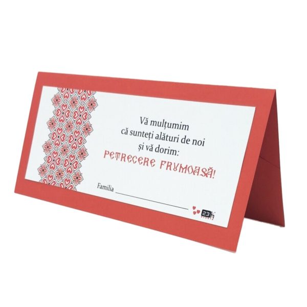 Plic de dar nunta, tematica traditional rosu - MIBC507024
