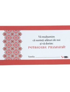 Plic de dar nunta, tematica traditional rosu – MIBC507024