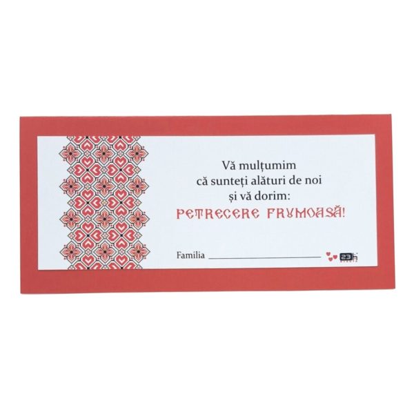 Plic de dar nunta, tematica traditional rosu - MIBC507024 - imagine 4