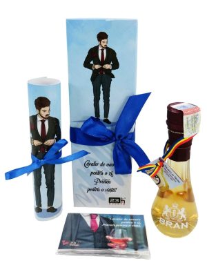 Cadou Invitație Cavaler de Onoare, Prieten pentru o viață 3, set 4 piese – ILIF508027