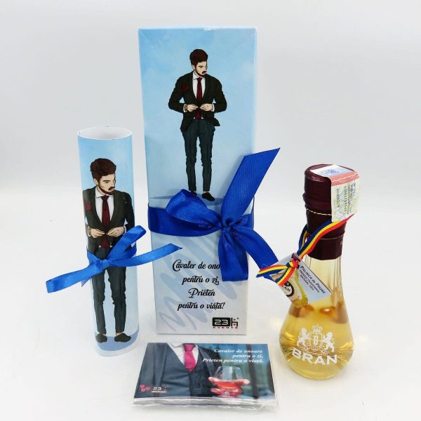 Cadou Invitație Cavaler de Onoare, Prieten pentru o viață 3, set 4 piese - ILIF508027 - imagine 2