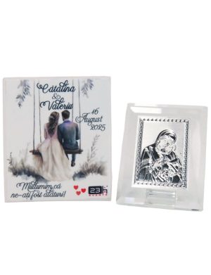 Mărturie nuntă, iconiță în cutie personalizată, Leagănul Iubirii – ILIF508030