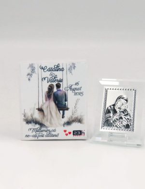 Mărturie nuntă, iconiță în cutie personalizată, Leagănul Iubirii – ILIF508030