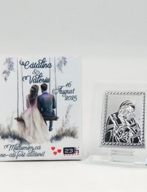 Mărturie nuntă, iconiță în cutie personalizată, Leagănul Iubirii – ILIF508030