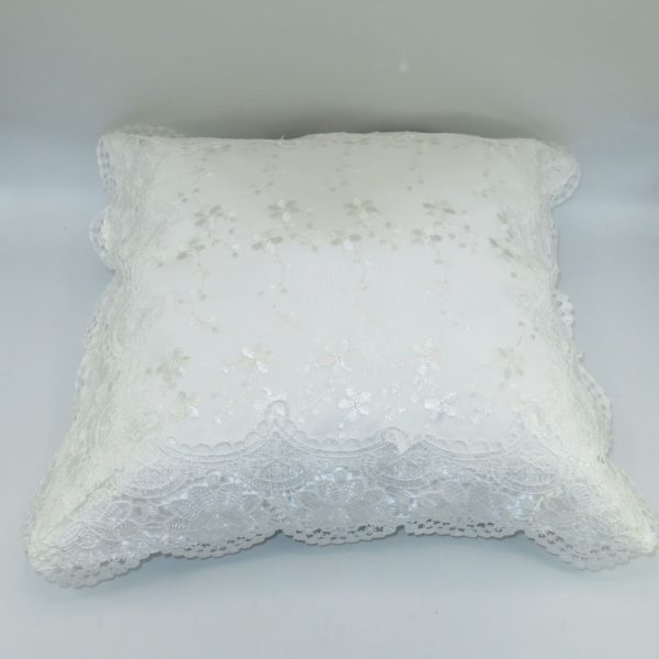 Perna gatit mireasa, alb dantelat 42x38 cm - ILIF509001 - imagine 2