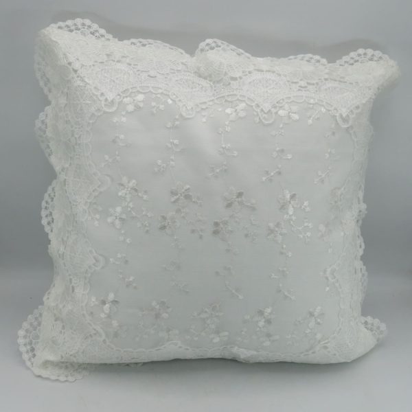 Perna gatit mireasa, alb dantelat 42x38 cm - ILIF509001 - imagine 6