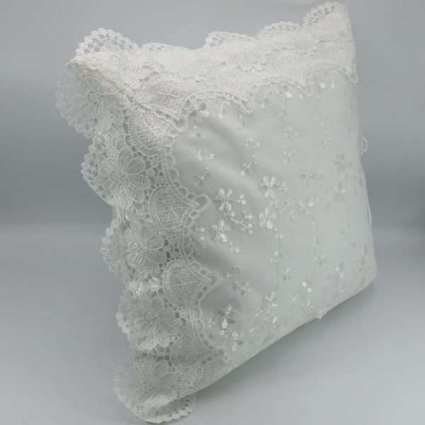 Perna gatit mireasa, alb dantelat 42x38 cm - ILIF509001 - imagine 4