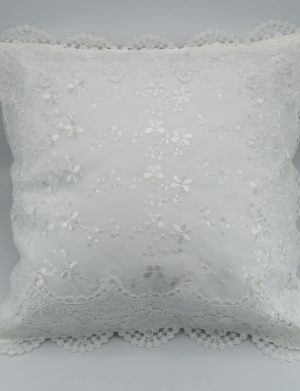 Perna gatit mireasa, alb dantelat 42×38 cm – ILIF509001