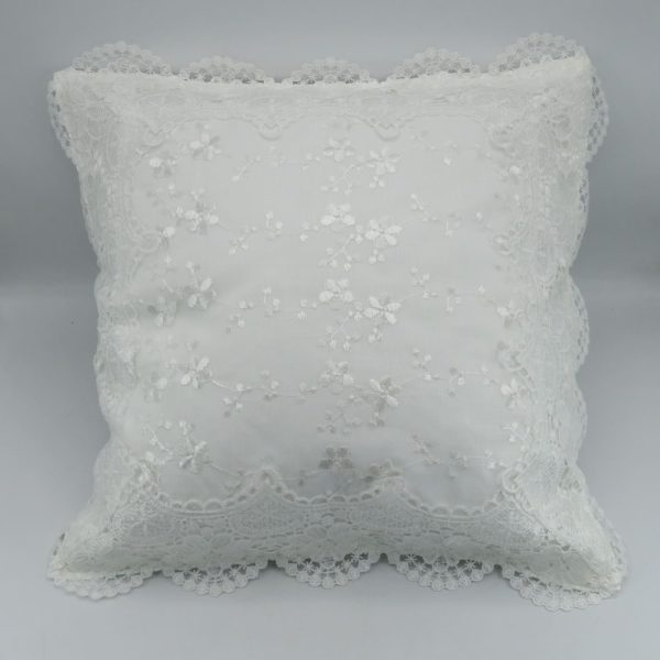 Perna gatit mireasa, alb dantelat 42x38 cm - ILIF509001 - imagine 3
