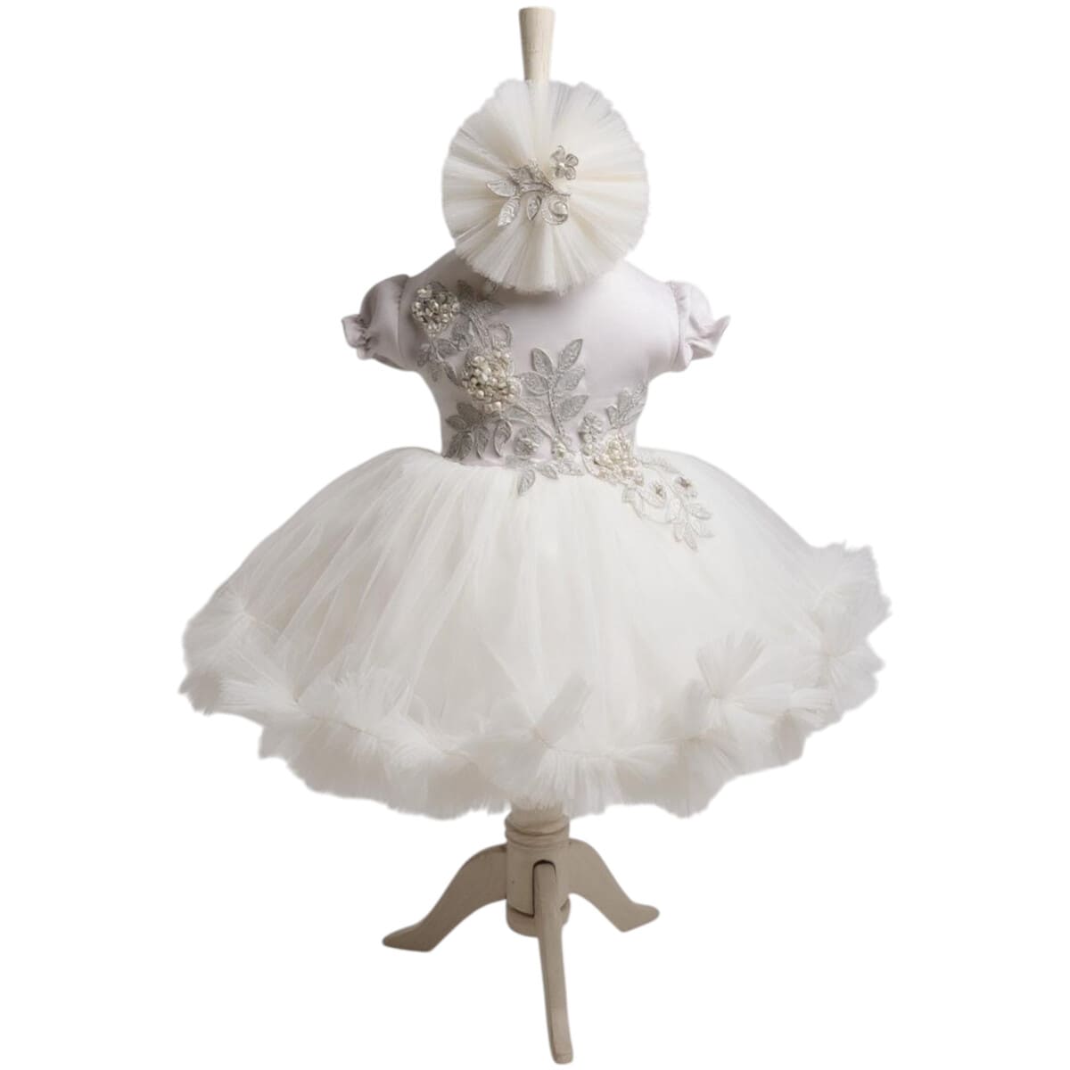 Rochita botez fetita bentita culoare alba ILIF508018 1