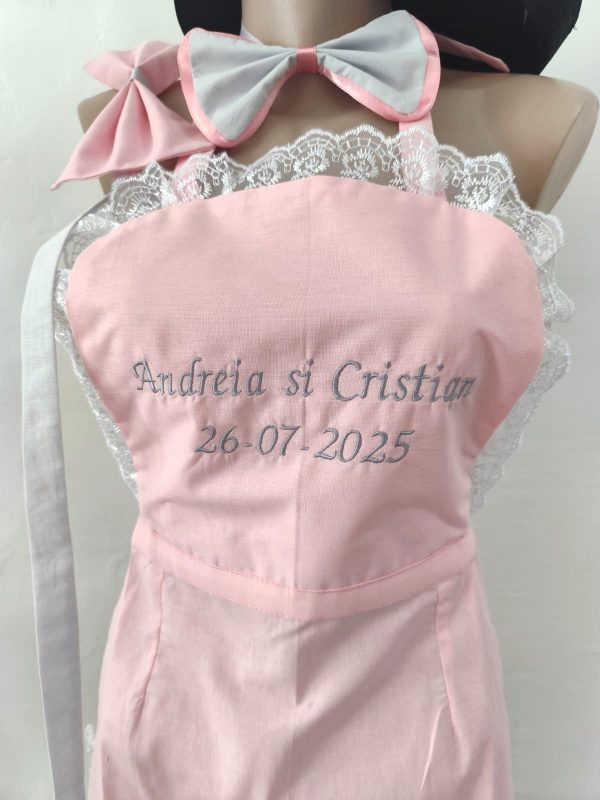 Set dezgătit mireasa 4 piese, mode roz Personalizat cu nume miri și dată - ODIS508001 - imagine 4