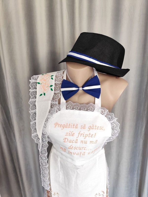 Set dezgătit mireasă-mire, model piersiciu 4 piese – Zile Fripte – bentiță – ODIS508002 - imagine 2