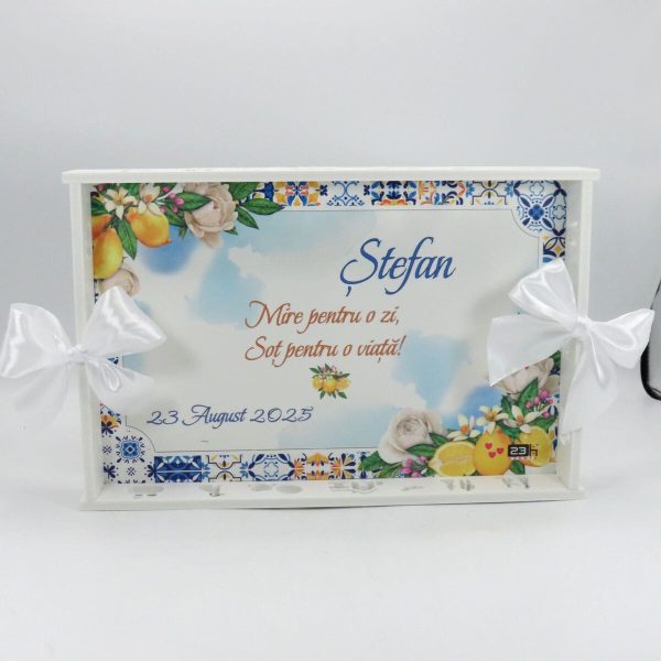 Set gătit mire, stil mediteranean cu lămâi, model personalizat cu 3 piese – ILIF509003 - imagine 2