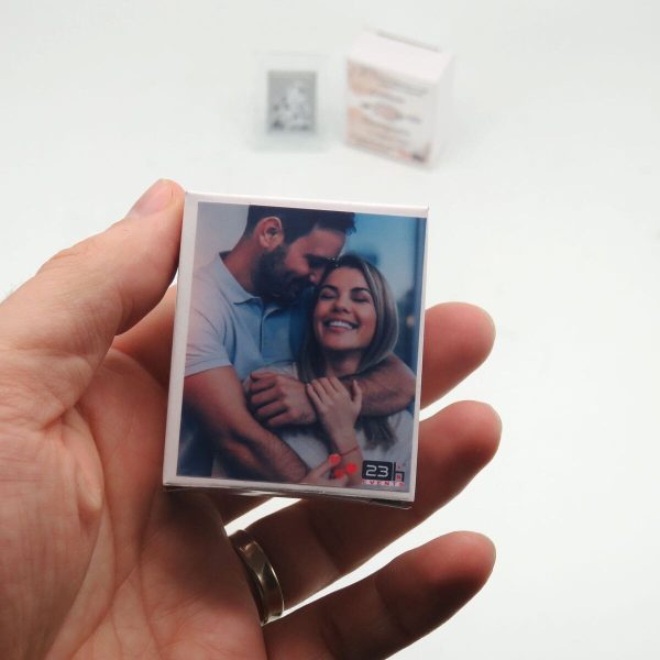 Mărturie nuntă, iconiță în cutie personalizată cu etichetă dublă, Boho - ILIF509011 - imagine 6