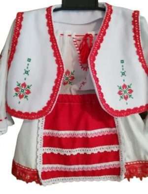 Costumas traditional de botez pentru fetita, LLDJ124