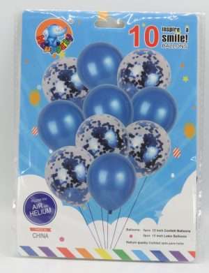 Baloane Cu Confeti Sclipici, 10buc/set, Albastru – ILIF198