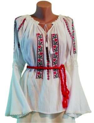 Ie romaneasca dama stilizata, bumbac 100% de calitate superioara, brodata cu motive traditionale – LLDJ10115