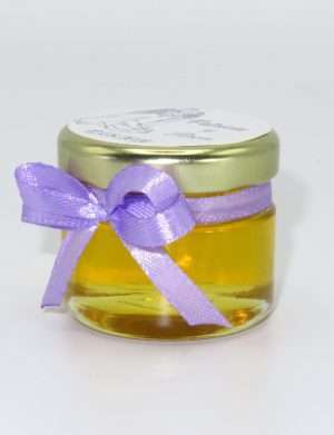 Marturii dulci cu miere, model handmade Iubire – lila, borcan 30 gr – DSBC1639