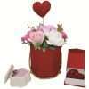 Set cadou pentru ea 3 piese ghiveci cu flori de sapun lumanare cu petale de lavanda si brosa realizata manual in Romania ILIF10105 6