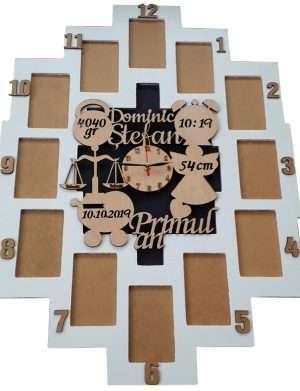 Rama personalizata, cu 12 cadre si ceas – FEIS1641