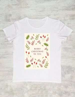 Tricou Merry Christmas To You, vasc, personalizat prin DTG – ACD11012