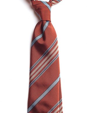 Cravata matase caramizie model dungi  – UTB-C220