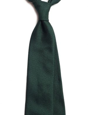 Cravata matase grenadine verde  – UTB-C188